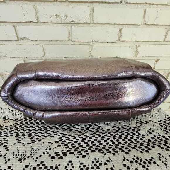 Like New Coach Madison Sophia In Metallic Pewter Shoulder Bag Handbag Purse - Picture 8 of 14